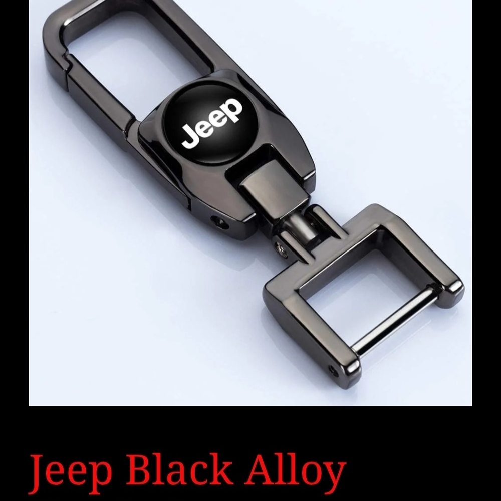 Jeep Black Alloy Keychain